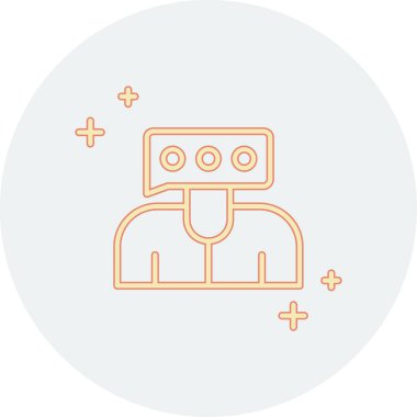 Robot simgesinin vektör illüstrasyonu