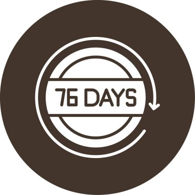 7 gün gün simgesi, vektör illüstrasyonu