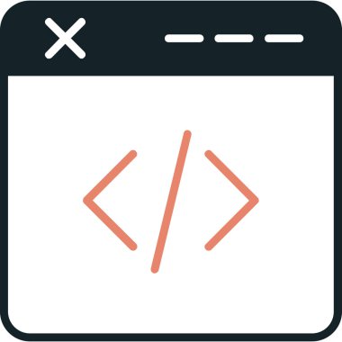 Web geliştirme programlama simgesi - ana hatlar biçiminde
