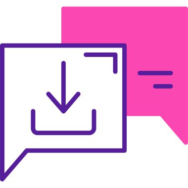 Bir sohbet simgesinin vektör illüstrasyonu