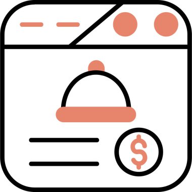 Para için. Web simgesi basit illüstrasyon