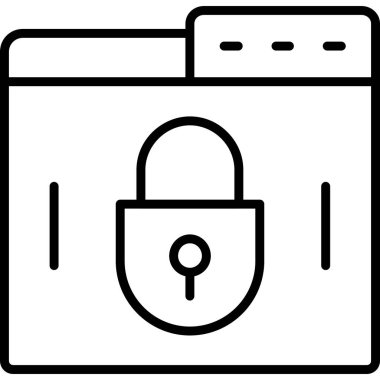 Güvenlik simgesini taslak biçiminde kilitle