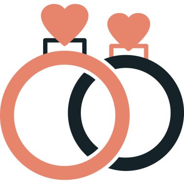 Alyans ikonu. düz çizim tasarımı.