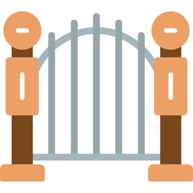 Çit. Web simgesi basit illüstrasyon