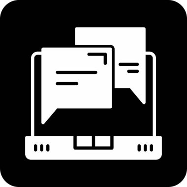 Sohbet simgesi, vektör çizimi