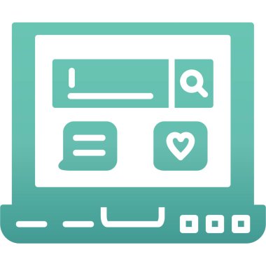 Online web pazarlama vektör simgesi