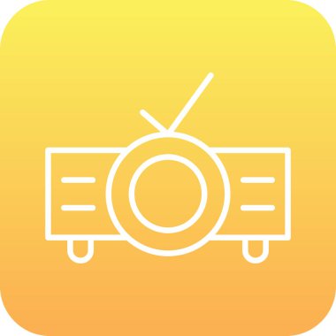 Kişisel ve ticari kullanım için TV vektör simgesi sembol çizimi..