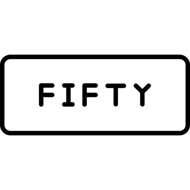 55 çizgi ikon vektörü. G 5 işareti. izole edilmiş sınır sembolü çizimi