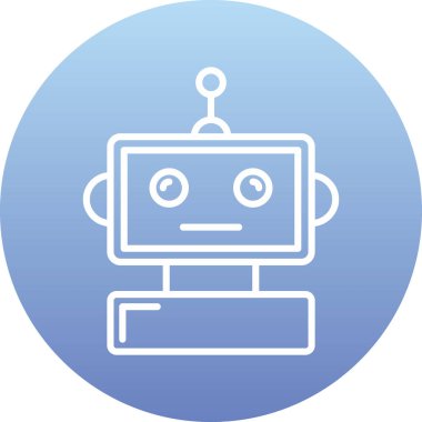 Robot simgesinin vektör illüstrasyonu