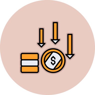 para vektörü düz renk simgesi