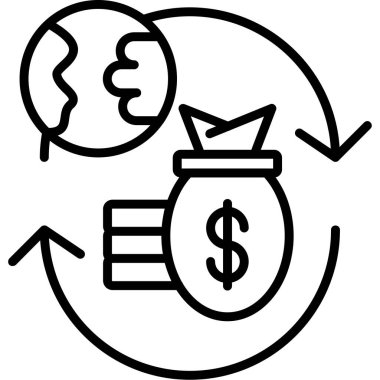 Para için. Web simgesi basit tasarım