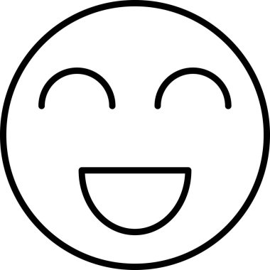 Mutlu yüz simgesi vektör illüstrasyonu