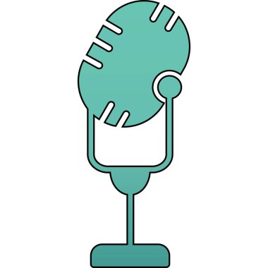 mikrofon simgesi. özet çizimi