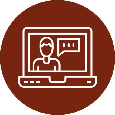 Bilgisayar. Web simgesi basit illüstrasyon