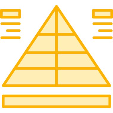 Piramit simgesi, vektör illüstrasyonu