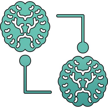 beyin ikonu vektör illüstrasyonu