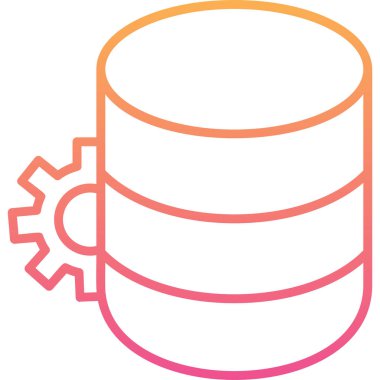 veritabanı vektör simgesi modern basit illüstrasyon