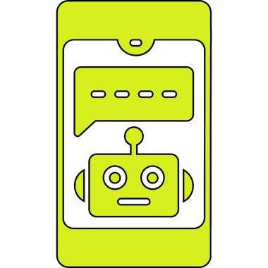 İleti simgesi vektör illüstrasyon tasarımı olan robot