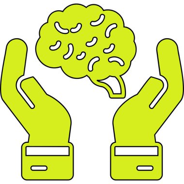 Bir beyin simgesinin vektörü