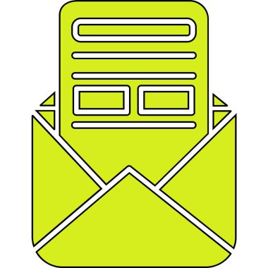 zarf e- posta simgesi, vektör illüstrasyonu