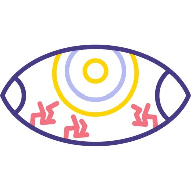 İnsan ikon vektörünün gözü. İnsan gözü gibi. izole edilmiş sınır sembolü çizimi