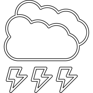 Hava tahminleri koleksiyonunun vektör illüstrasyonu