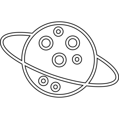 Uzay roketi ikonu. Web için uzay vektör simgelerinin özet çizimi