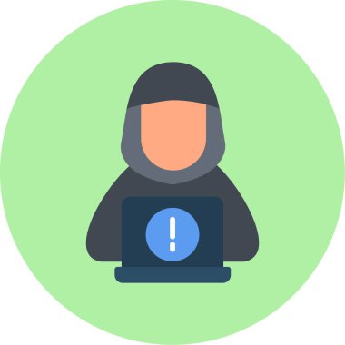 hacker düz vektör simgeleri