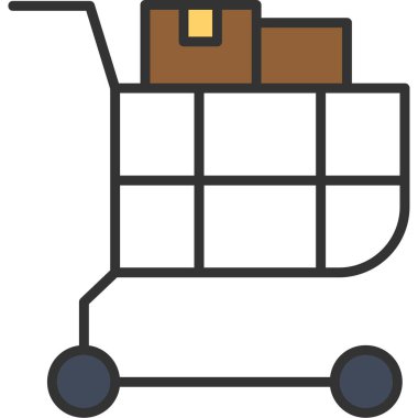 dağıtım arabası vektör simgesi