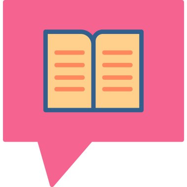 Kitap. Web simgesi basit illüstrasyon