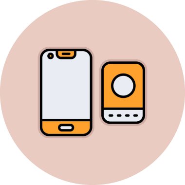 Akıllı telefon. Web simgesi basit illüstrasyon