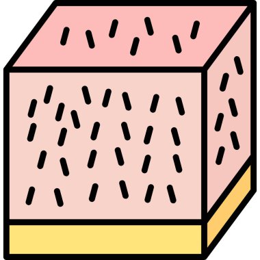 Buz Küpü Simgesi Vektör İllüstrasyonu