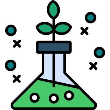 Kimya. Web simgesi basit illüstrasyon