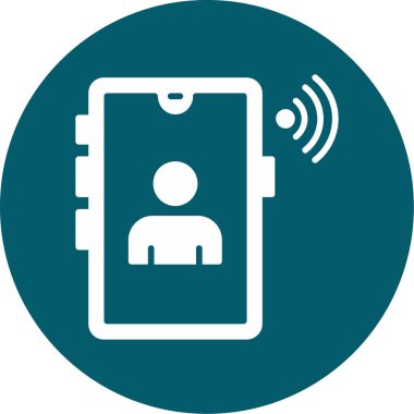 Moda biçimi izole edilmiş arka planda cep telefonu simgesi