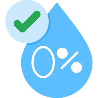 Düz dizaynda yüzde kontrol simgesi. Beyaz arkaplanda izole edilmiş vektör illüstrasyonu.