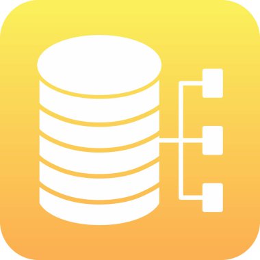 veri merkezi simgesi. Web için veri merkezi vektör simgesinin basit illüstrasyonu