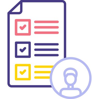 Kontrol listesi simgesi vektör illüstrasyonu