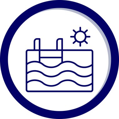 Moda tarzında izole edilmiş yüzme simgesi