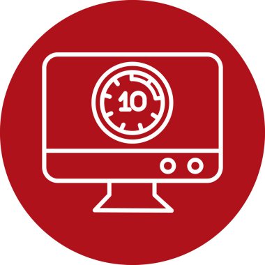 vektör lcd simgesi illüstrasyonu