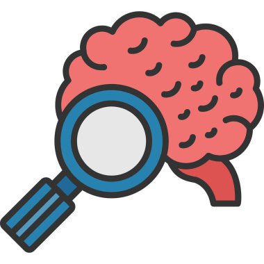 beyin ikonu vektör illüstrasyonu