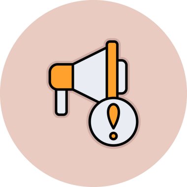 Megafon ikonu vektör illüstrasyonu