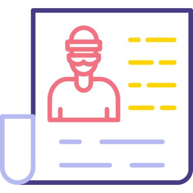 Tıbbi maske simgesi olan doktor, basit vektör illüstrasyonu