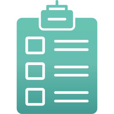 kontrol listesi simgesi, vektör, illüstrasyon