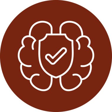 Basit koruma simgesi, vektör illüstrasyonu