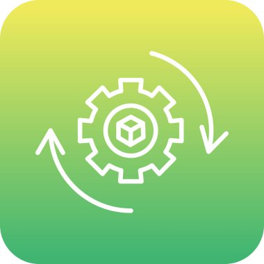 güzel dişli vektör çizgisi simgesi