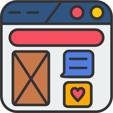 Web simgesi, vektör illüstrasyonu