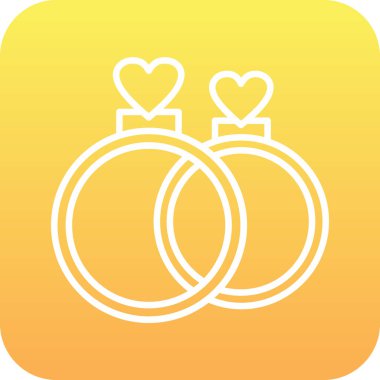 güzel halka vektör çizgisi simgesi