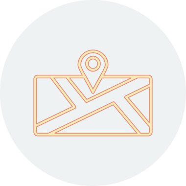 harita simgesi vektör illüstrasyonu