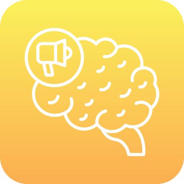 Beyin simgesi, vektör illüstrasyonu