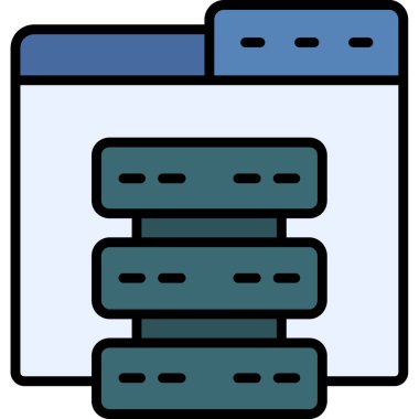 veritabanı simgesi, vektör resimleme